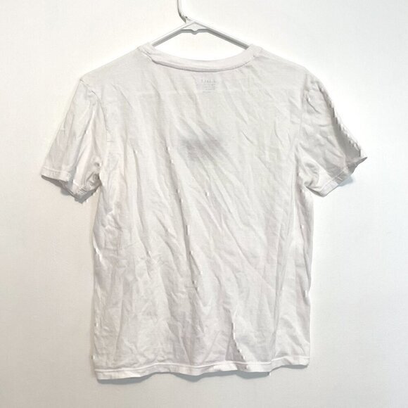 JOHN GALT BRANDY MELVILLE White Embroidered Monarch Butterfly Embroidery T-Shirt - Picture 10 of 11